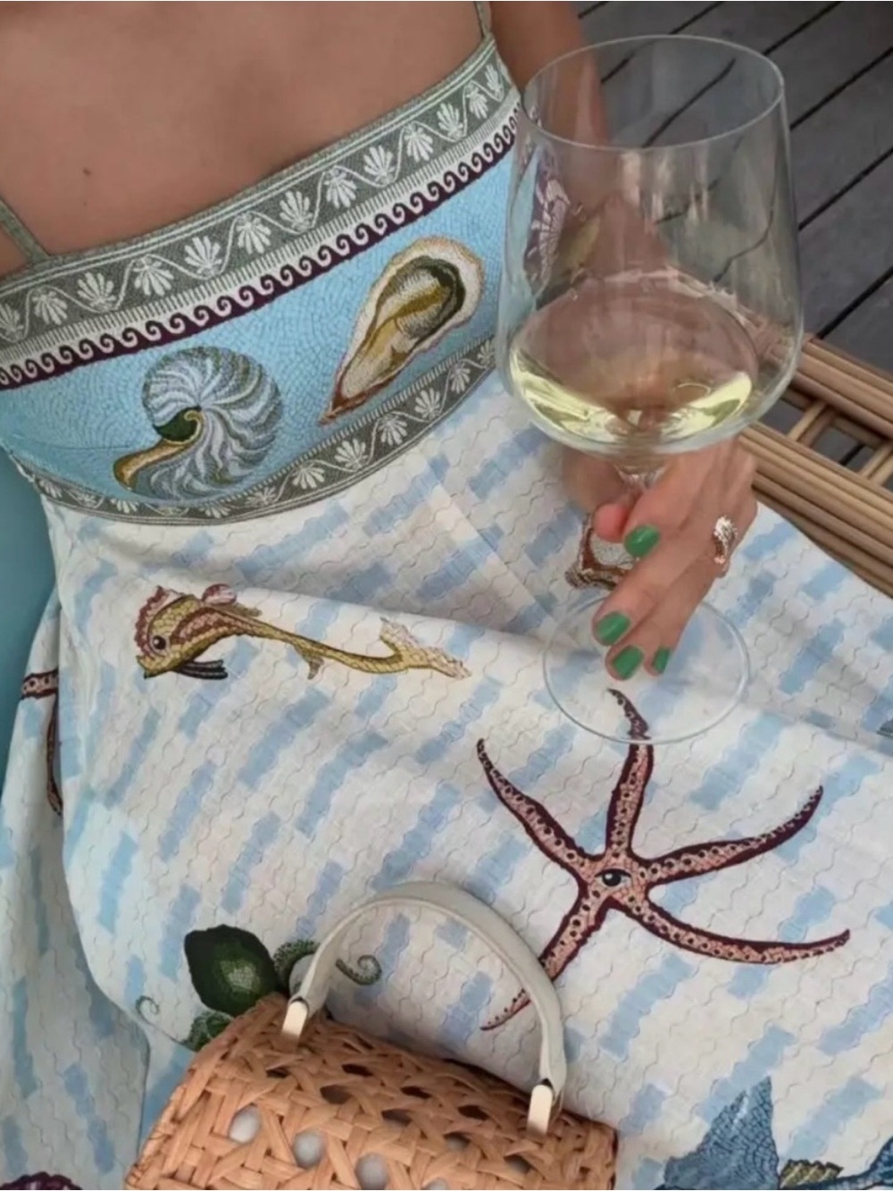 Viral 🐚 Caroline Constas Sea Print Maxi Dress - Picture 3 of 10